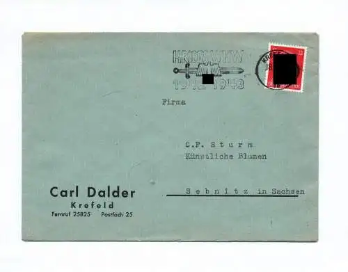 Brief 1942 Carl Dalder Krefeld