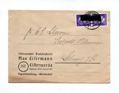 Brief Elsterwerdaer Buchbinderei Max Eisermann Elsterwerda 1942