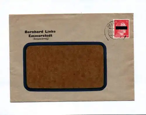 Briefkuvert Bernhard Linke Emmerstedt Braunschweig 1942