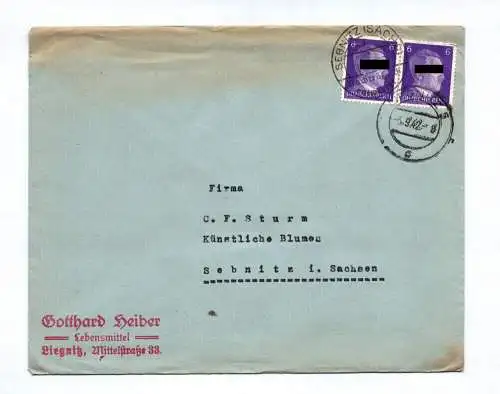 Brief Gotthard Heiber Lebensmittel Liegnitz 1942