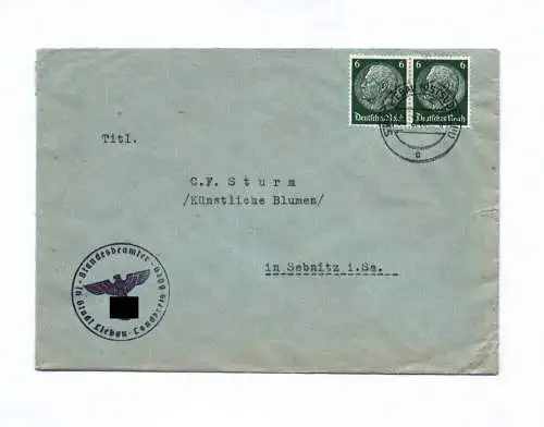 Brief C F Sturm Künstliche Blumen Sebnitz 1942