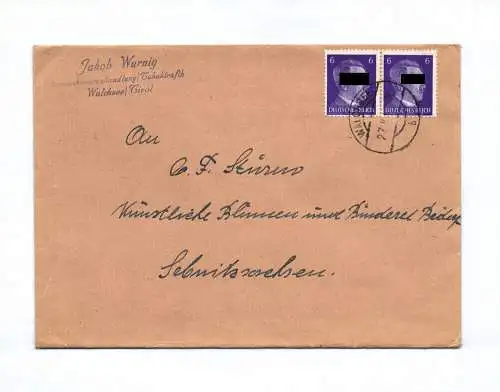 Brief Jakob Wurnig Gemischtwarenhandel Walchsee Tirol 1942
