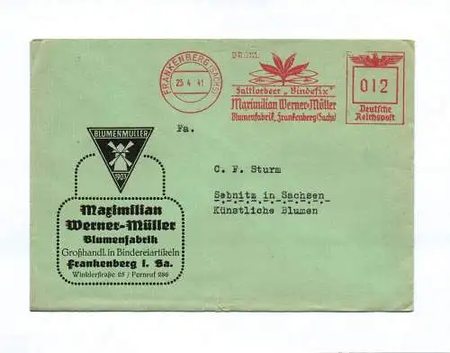 Brief Marimilian Werner Müller Großhandlung Frankenberg 1941