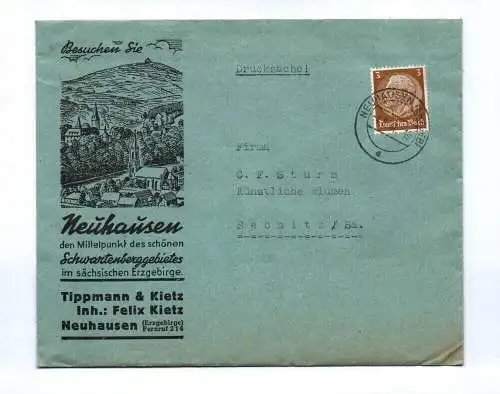 Drucksache Tippmann und Kietz Neuhausen Erzgebirge 1941