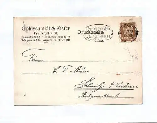 Postkarte Goldschmidt und Kiefer Frankfurt 1927