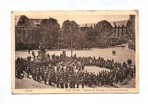 Ak Sedan Place Turenne Platzmusik Sonntags am Turenne Denkmal