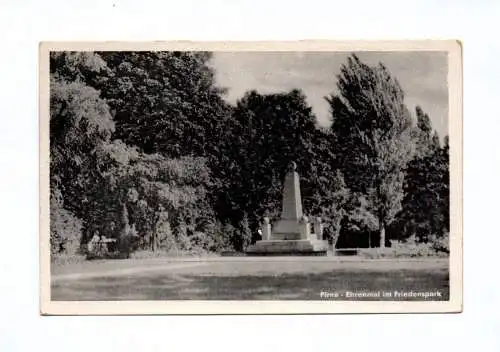 Ak Pirna Ehrenmal im Friedenspark 1957