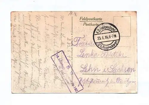 Ak Fesselballon im Argonnenwalde 1916 Feldpostkarte