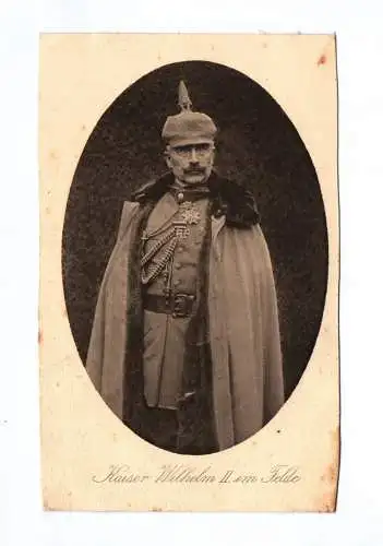 Ak Foto Kaiser Wilhelm II. im Felde 1918