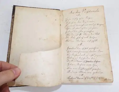 Handgeschriebenes Buch um 1870 Lieder und Gedichte
