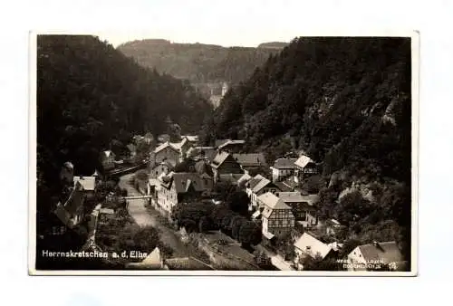 Ak Herrnskretschen an der Elbe Hřensko Tschechien