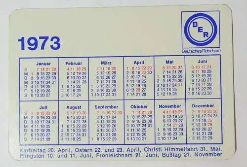 Taschenkalender 1973 Deutsches Reisebüro GmbH Karlsruhe DER (D