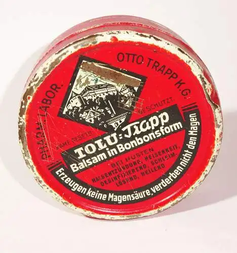 Old Blechdose Tolu Trapp Bonbons Vintage tin box Sammler 