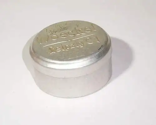 Alte Alu Blechdose Woeckel Leipzig C1 vor 1945 