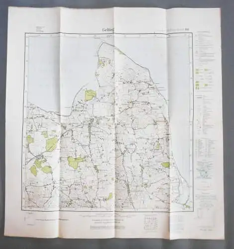 Landkarte Gelting 1926 Hasselberg Düttebüll Nieby Ohrfeld Meßtischblatt 168 (L