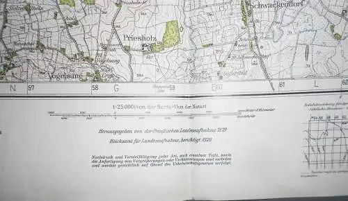 Landkarte Gelting 1926 Hasselberg Düttebüll Nieby Ohrfeld Meßtischblatt 168 (L