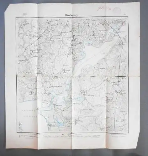 Landkarte Brodersby um 1899 * 6 Infanterie Regiment 12 Kompanie (L