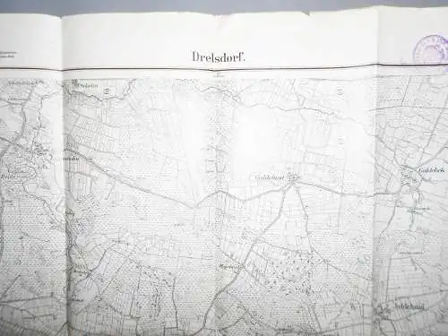 Landkarte Drelsdorf 1919 Goldebel Joldehund 6 Infanterie Regiment 12 Kompanie (L