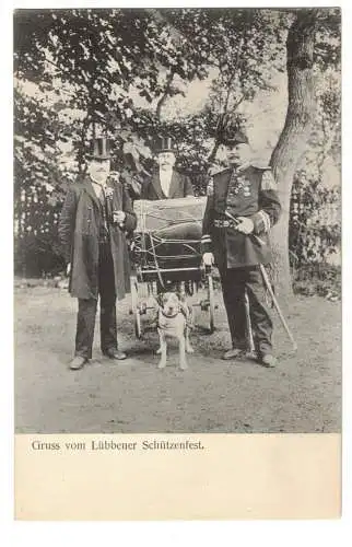 Lübben Ak Gruss vom Lübbener Schützenfest um 1910