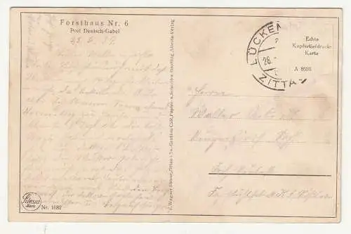 Ak Forsthaus Nr. 6 Deutsch Gabel Böhmen Ceska Tschechien ! (A3852