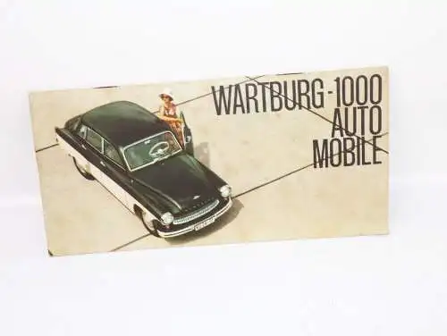 Altes Prospekt Wartburg 1000 Auto Mobile 1964 Limousine Coupe Kombi