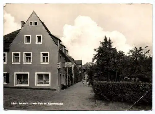 DDR Ak Sächsische Schweiz Stadt Wehlen Rosentraße 1965