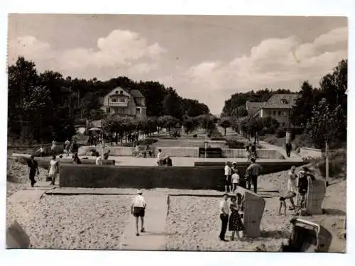 DDR Ak Ostseebad Baabe Rügen Strandpromenade 1962