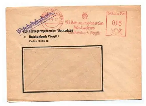 Wirtschaftsdrucksachsen 1967 DDR VEB Kammgarnspinnereiem Westsachsen