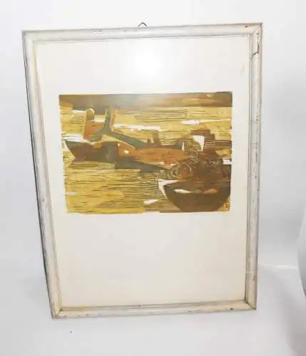 Grafik Druck I 3 / 5 Bootssteg  M Beckmann Bechmann  1986 