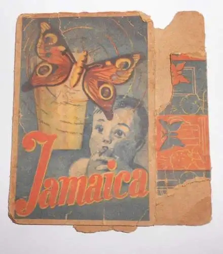 Alter Gescha Jamaica Schmetterling Uhrwerk Betrieb mit OVP vor 1945 !
