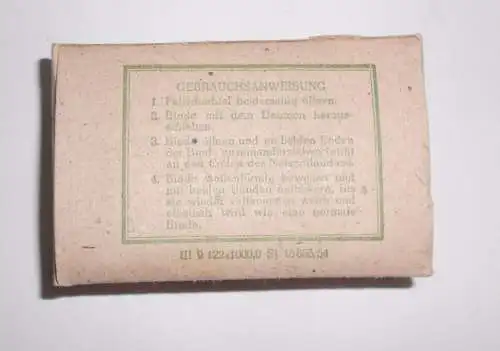 Menstrella Reise Damenbinde Bittermann Berlin Frankenberg 1954 unbenutzt Reklame
