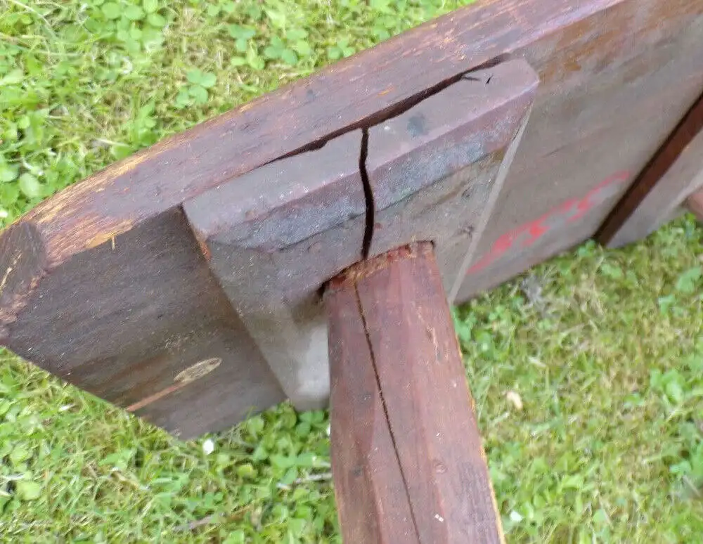 Alter Hocker Werkstatthocker Holz Industrie Look Werkstatt Schemel 4