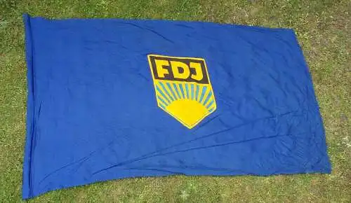 Alte FDJ Fahne Baumwolle Freie deutsche Jugend DDR GDR Flagge