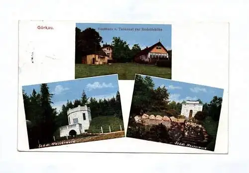 Ak Görkau Gasthaus u. Tanzsaal zur Rudolfshöhe Wasserwerk 1938 Jirkov Tschechien