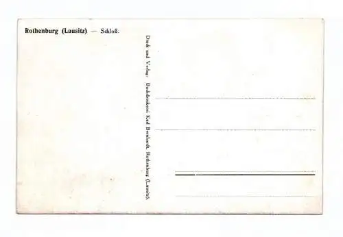 Ak Rothenburg Lausitz Schloß