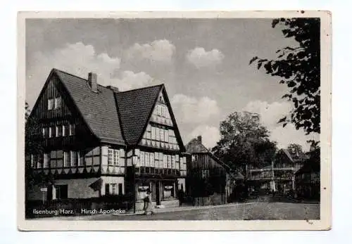 Ak Ilsenburg Harz Hirsch Apotheke 1954