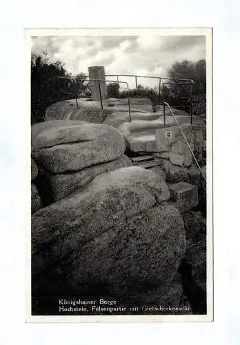 Ak Königshainer Berge Hochstein Felsenpartie mit Gletscherkesseln DR