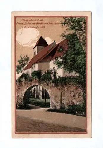 Künstler Ak Reichenbach Oberlausitz Evangelische Johannes Kirche 1923