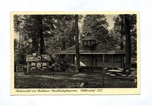Ak Teilansicht Büttners Gesellschaftsgarten Ullersdorf Oberlausitz 1940 Feldpost