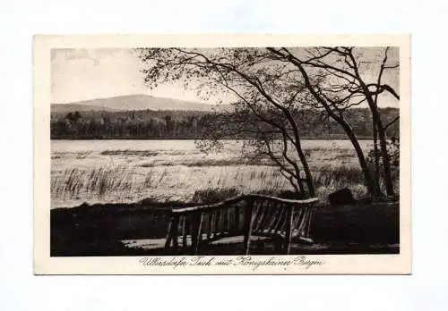 Ak Ullersdorfer Teich mit Königshainer Bergen