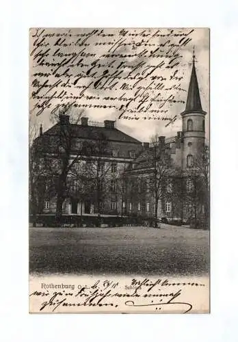 Ak Rothenburg Oberlausitz Schloss 1906 Postkarte