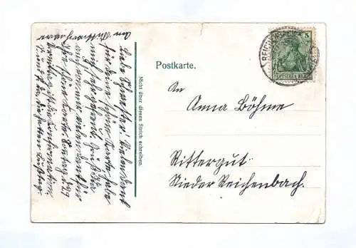 Litho Ak Gruss aus Krobnitz Schloss Gasthof zum Ritter DR 1908