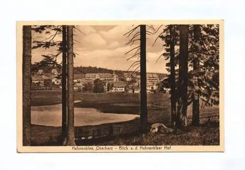 Ak Hahnenklee Oberharz Blick auf den Hahnenkleer Hof Hotel 1929
