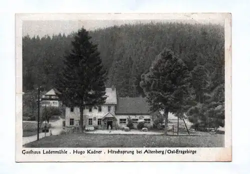 Ak Gasthaus Ladenmühle Hugo Kadner Hirschsprung bei Altenberg Ost Erzgebirge