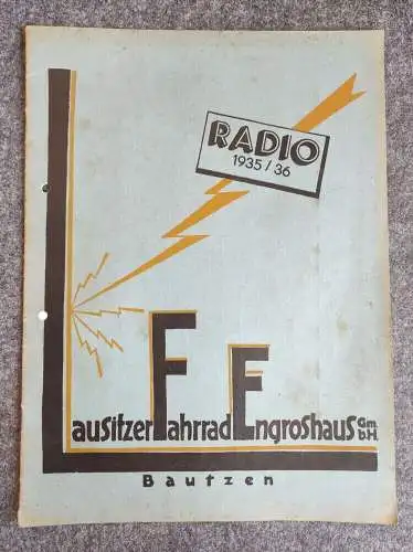 Radio Katalog 1935 1936 Heft Lausitzer Fahrrad Engroshaus Mende Saba Telefunken
