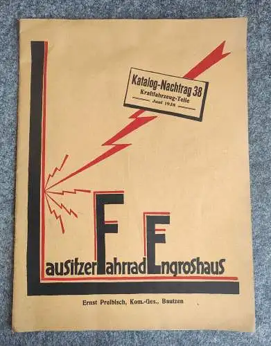 Oldtimer Katalog 1938 Öldosen Sattel Lausitzer Fahrrad Engrohaus Tacho