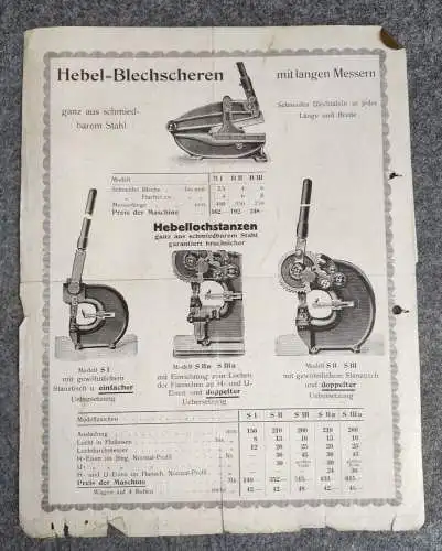 Richard Heinrich Co Dresden 1927 Werbeblatt Werkzeugmaschinen