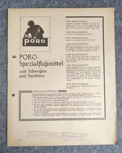 Werbeblätter Keller und Co Armaturen Pumpenfabrik Chemnitz Preislisten 1932