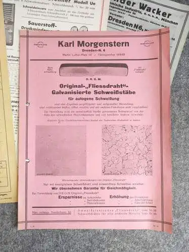 Preislisten Karl Morgenstern Dresden DR Alexander Wacker München 1929