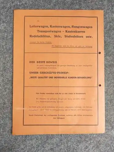 Karl Knobloch Stiel und Holzwarenfabrik Steinigtwolmsdorf 1933 Preisliste